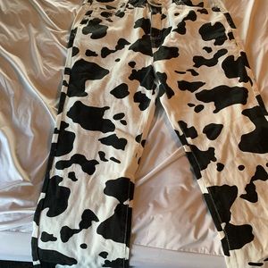 Shein cow print 1X pants